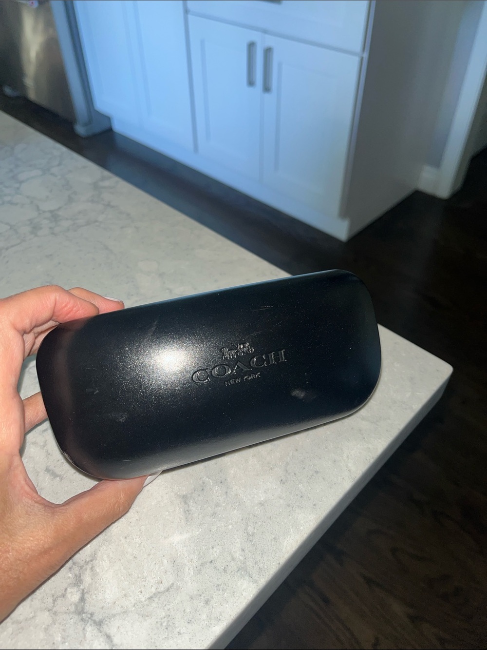 Coach New York Black Hard Shell Clamshell Sunglasses Eyeglasses Case Logo